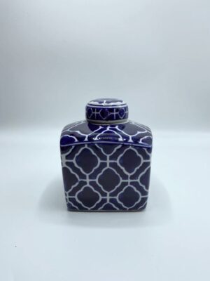 Burton Jar Blue/White 14cmH